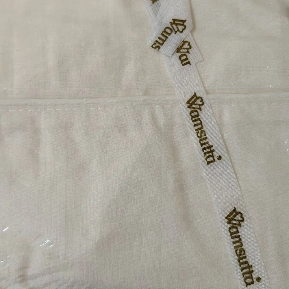 Wamsutta SUPERCALE Easy-care 200 Thread Percale Twin Flat Sheet Cotton Ivory USA
